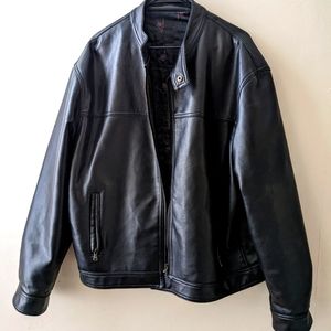 Men's  classic foux leather jacket.